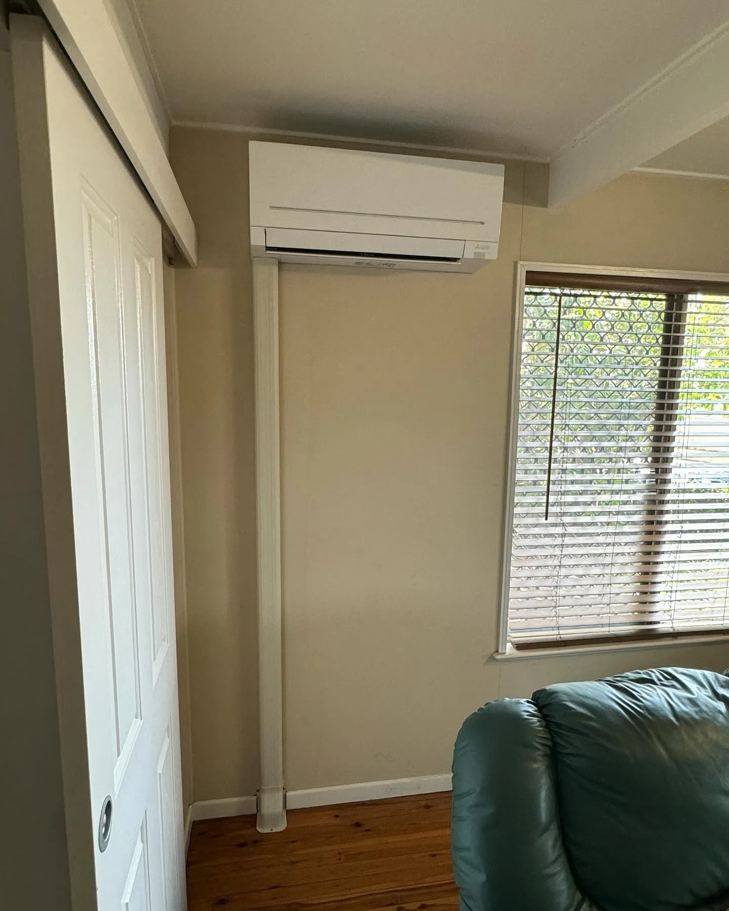 Mitsubishi split system AC installation